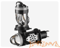  Светодиодная линза Clearlight H4 mini LL 4300K, 2шт