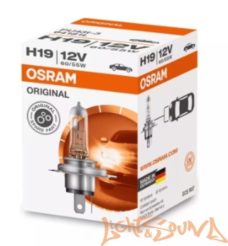 Osram Original Line H19 12V, 60/55W Галогенная лампа (1шт)
