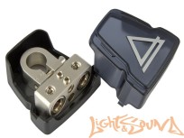 Клемма аккумуляторная Aura BTN-2028, 2x0/4Ga + 2x8Ga вход, минусовая  Клемма аккумуляторная Aura BTN-2028, 2x0/4Ga + 2x8Ga вход, минусовая