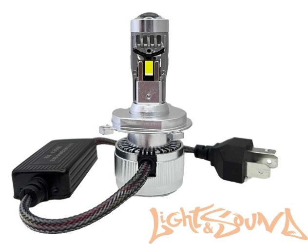 Светодиодная линза Clearlight H4 mini Pro 50 радиатор 6000K, 1шт Светодиодная линза Clearlight H4 mini Pro 50 радиатор 6000K, 1шт