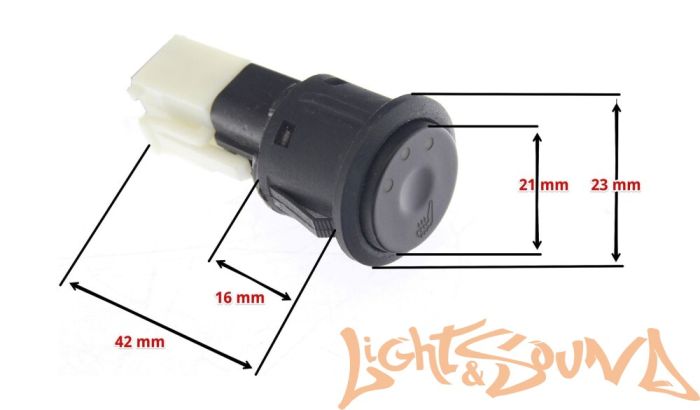 Комлект подогрева одного сидения с круглой кнопкой ZG1 тип2 Комлект подогрева одного сидения с круглой кнопкой ZG1 тип2