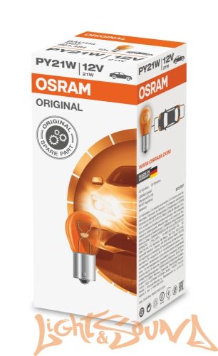 Osram Original Line PY21W 12V, 21W Лампа накаливания ,в уп. 10шт, (1шт) Osram Original Line PY21W 12V, 21W Лампа накаливания ,в уп. 10шт, (1шт)