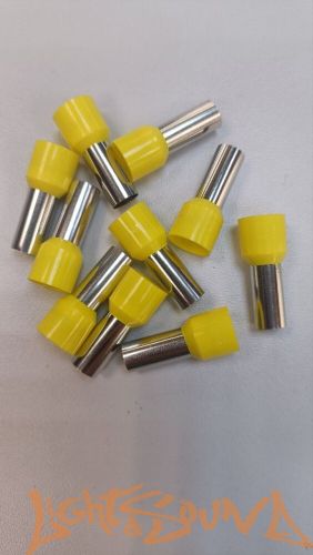 Клемма-втулка LS, металлическая, 25мм2, цвет желтый, 1шт