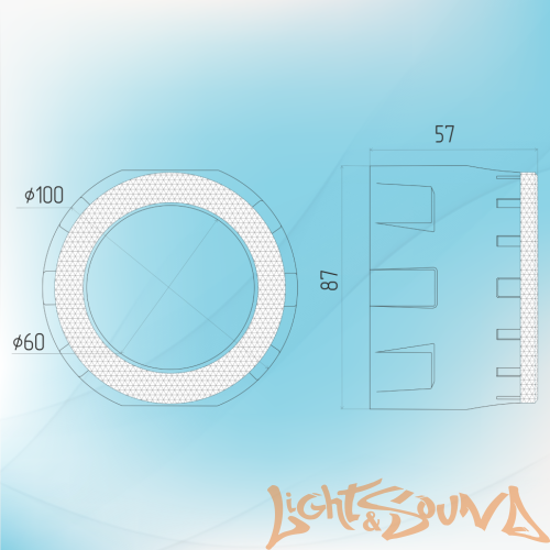 Бленда Dixel 2,5 дюйма - №3142