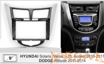  Переходная рамка для Hyundai Solaris/Verna/i25/Accent (10-14)/Dodge Attitude (11-14) для MFB