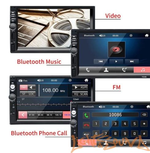 HIPPCRON 7018B 2din  USB/MP3/SD/FM/Bluetooth, 7дюймов