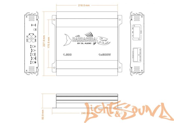 Усилитель мощности 1-канальный DL Audio Barracuda