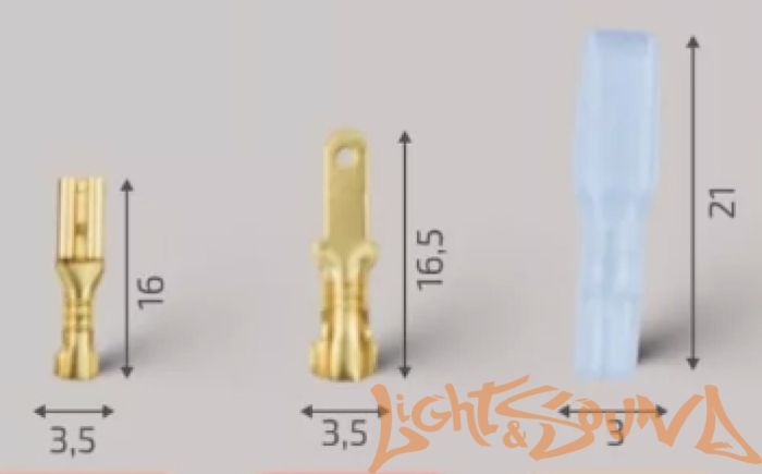 Клемма обжимная, плоская  LS 2,8 папа/мама, комп