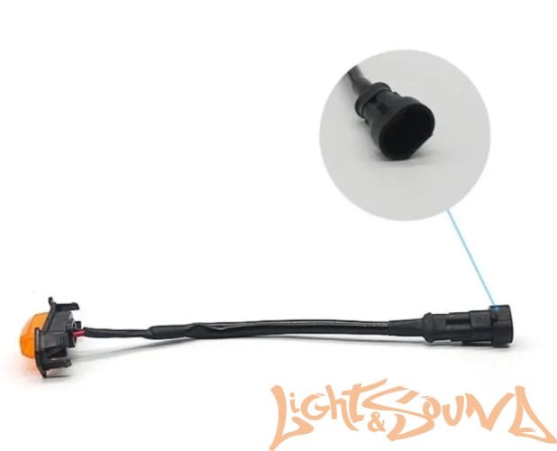 Автомобильная подсветка решетки радиатора, янтарный цвет 12V/2,2W, 4шт