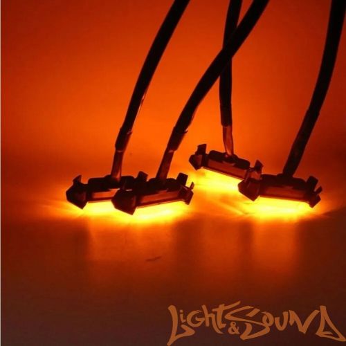 Автомобильная подсветка решетки радиатора, янтарный цвет 12V/2,2W, 4шт