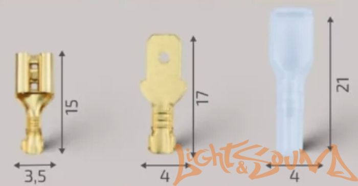 Клемма обжимная, плоская  LS 4,8 папа/мама, комп