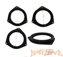  Подиумы пластиковые  POD 6.5 Toyota, Daihatsu, Lexus 6,5" (16см, простые) 2шт