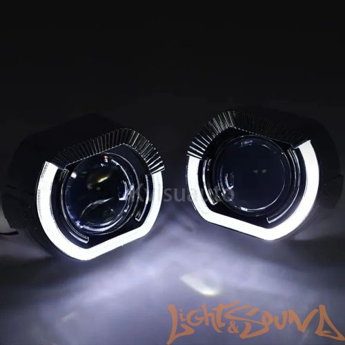 Бленда 3,0 дюйма LED ZX-009 Black (Белый/Оранжевый) 1шт