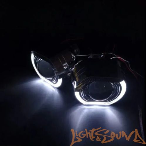 Бленда 3,0 дюйма LED ZX-009 Black (Белый/Оранжевый) 1шт