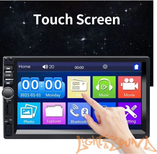 HIPPCRON 7018B 2din  USB/MP3/SD/FM/Bluetooth, 7дюймов