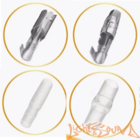  Клемма обжимная, пулевидная LS 3,9 серебро папа/мама, комп