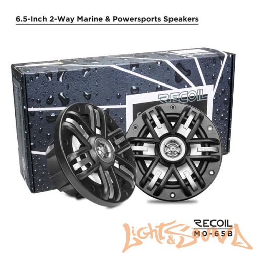 Recoil MO-65B Marine 6.5" (16,5 см),чёрные, 2-полосная коаксиальная акустическая система для катера
