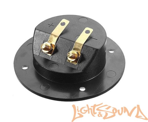 Терминал для подключения акустики D75 позолоченнный круглый, 1шт