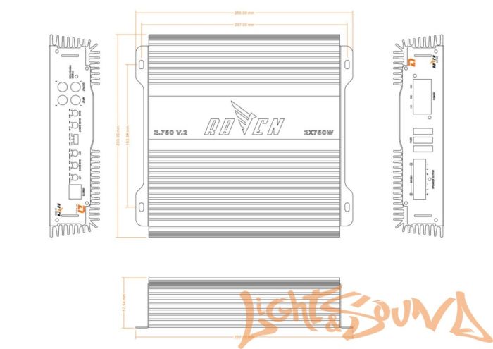DL Audio Raven 2.750 V.2 усилитель мощности 2-х канальный