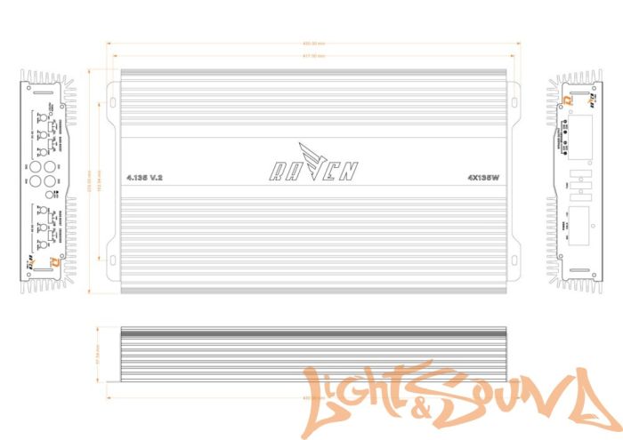 DL Audio Raven 4.135 V.2 усилитель мощности 4-х канальный