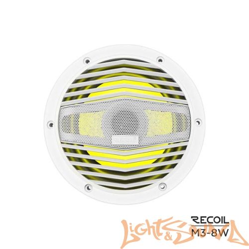 Recoil M3-8W Marine 8" (20 см), 2-полосная коаксиальная акустическая система для катера,белые