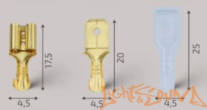 Клемма обжимная, плоская  LS 6,3 папа/мама, комп