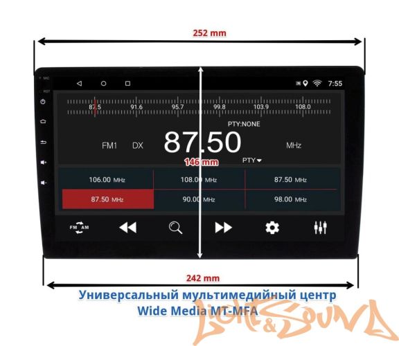 Переходная рамка для Toyota Camry 2012-2014 для установки MFA дисплея