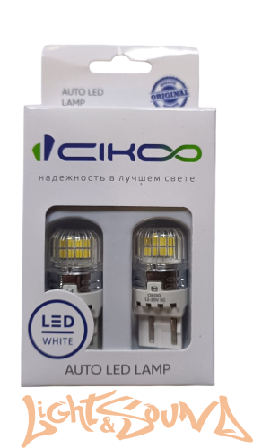 CIKOO W21/5W, CL1620, 16SMD, 12-30V, 900Lm, (2шт)