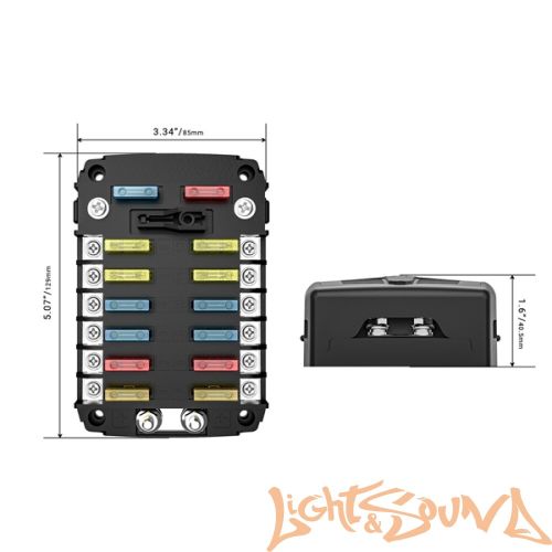 Блок на 12 предохранителей Recoil AF12
