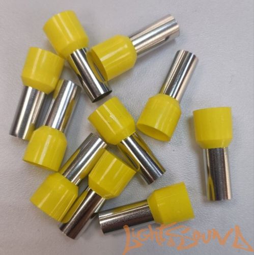 Клемма-втулка LS, металлическая, 25мм2, цвет желтый, 1шт