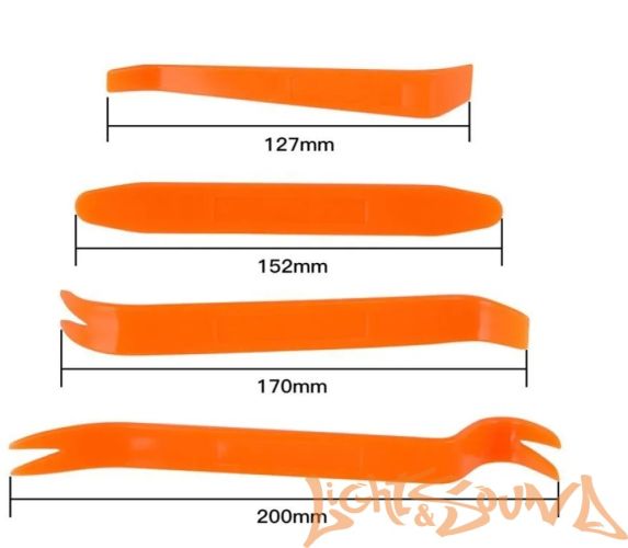 Набор LS инструментов для снятия обшивки (4 предметов) оранжевый