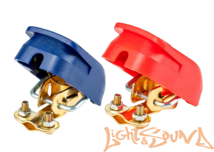 Клемма аккумуляторная АКБ быстросъемные сталь универсальные, 2шт