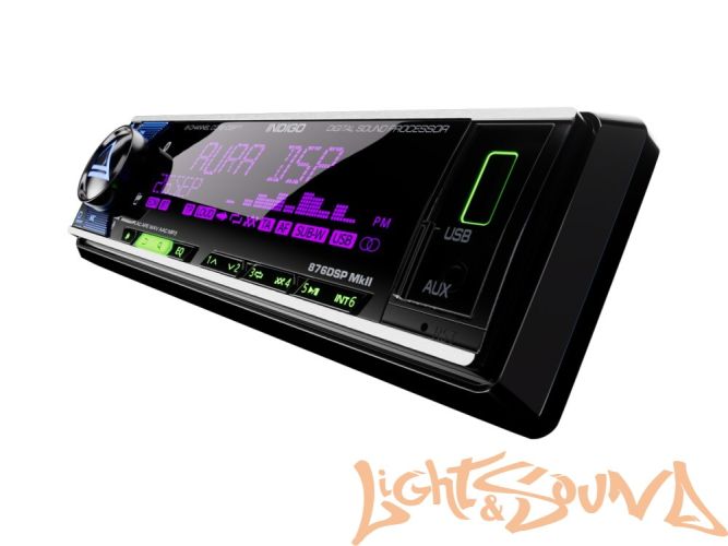 Aura INDIGO-876DSP USB-ресивер, 4х51w, USB (1.2A)/FM/AUX/BT,4RCA,DSP,RGB подсветка