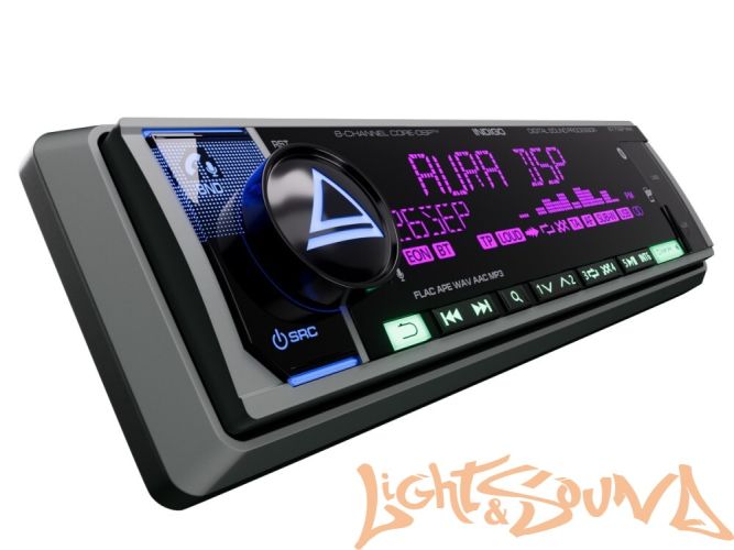 Aura INDIGO-877DSP-MKII USB-ресивер, 4х51w, USB (1.2A)/FM/AUX/BT,4RCA,DSP,RGB подсветка