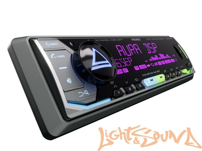 Aura INDIGO-878DSP-MKII USB-ресивер, 4х51w, USB (1.2A)/FM/AUX/BT,4RCA,DSP,RGB подсветка