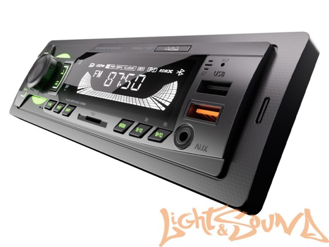 Aura Fireball-105BT USB-ресивер, 12V 4x36w, 2USB SD/FM/AUX/BT, 2 RCA, VA, зеленая подсветка