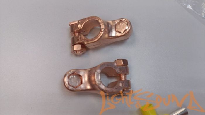 Клемма аккумуляторная АКБ латунь универсальные, 2шт