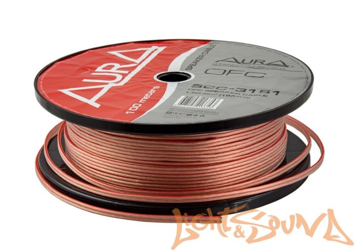 Aura SCC-3151 Кабель акустический,OFC, прозрачный, 1,5мм2, 16GA ,100м в катушке