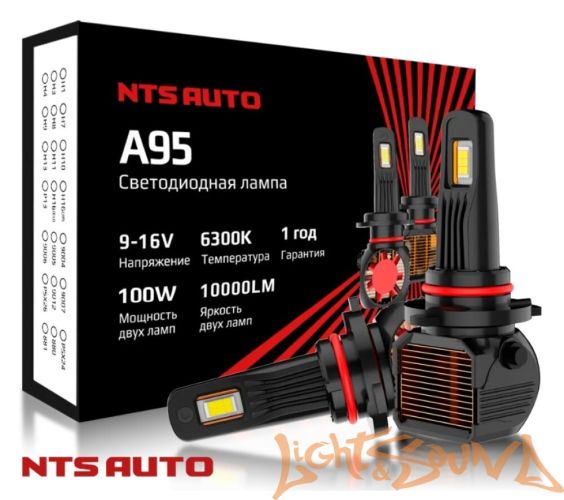NTS AUTO A95 HB3/HB4/HIR2, CANBAS, 12-24V, 120W, 6300K (2шт)