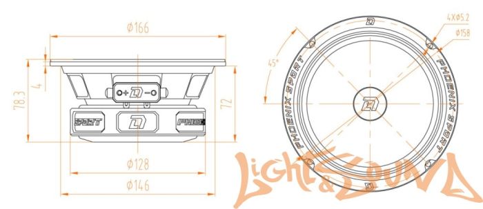 DL Audio Phoenix Sport 165 среднечастотные динамики (комплект)