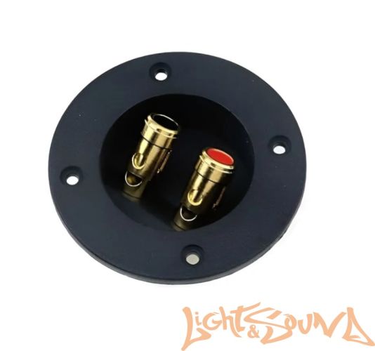 Терминал для подключения акустики D75 позолоченнный круглый, 1шт