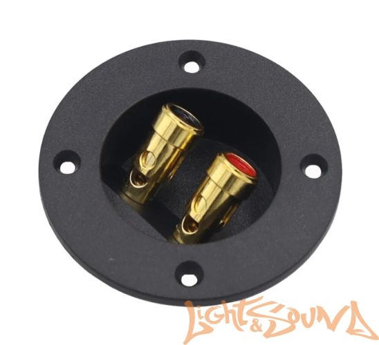 Терминал для подключения акустики D75 позолоченнный круглый, 1шт