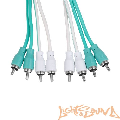 RCA (межблочный) кабель DL Audio Piranha 4RCA 5 метров