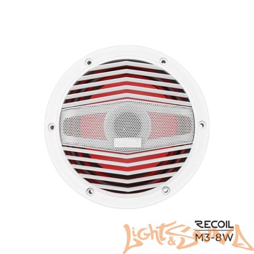 Recoil M3-8W Marine 8" (20 см), 2-полосная коаксиальная акустическая система для катера,белые