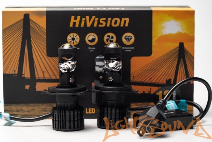 HiVision L1 Lens mini H4, 6000K (2шт)