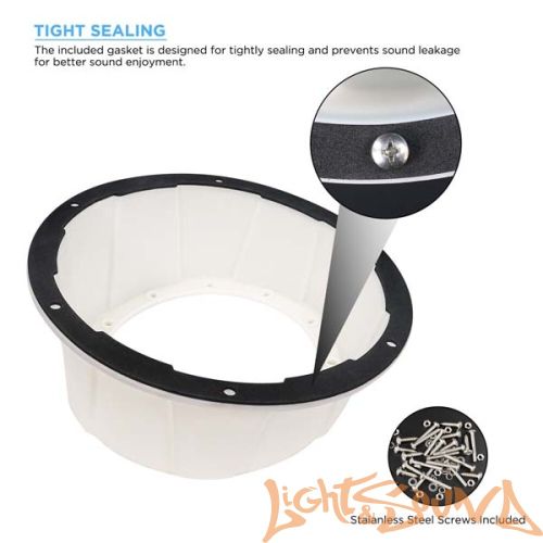 Подиумы пластиковые Recoil USP65W 6,5" (16см), белые, 2шт