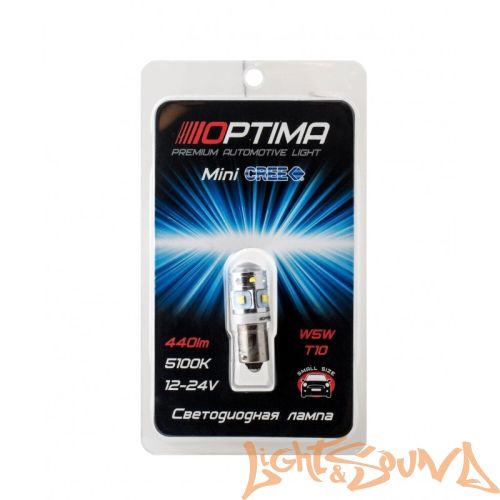 Optima Premium MINI T4W CAN CREE_ XBD*6, 5500K, 12V (BA9S), 1шт