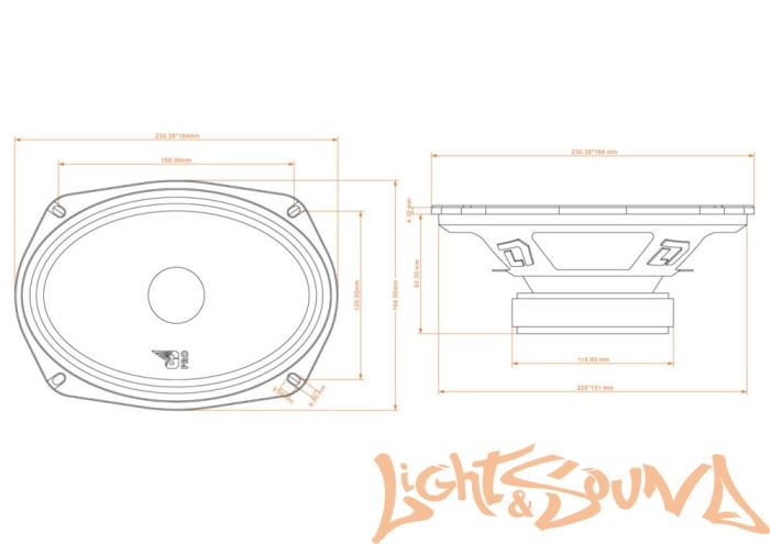 DL Audio Gryphon Pro 69 Midbass низкочастотные динамики (комплект)