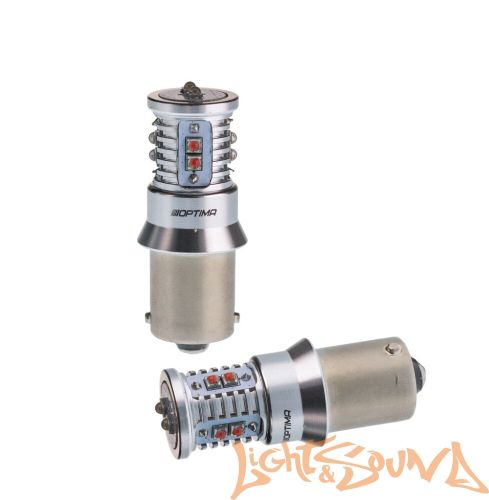 Optima MINI PY21W, YELLOW, CAN, CREE XB-D*10, 5500K, 50W, 12V (BaU15S), 1шт