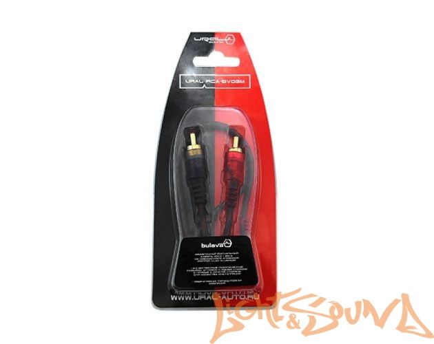RCA (межблочный) кабель Ural 2RCA-BV03M 0,3 метра